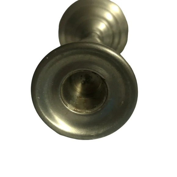 Vintage OLD SAYBROOK 8” Pair Candle Sticks Holders Set of 2 Pewter Collectibles - Picture 7 of 12